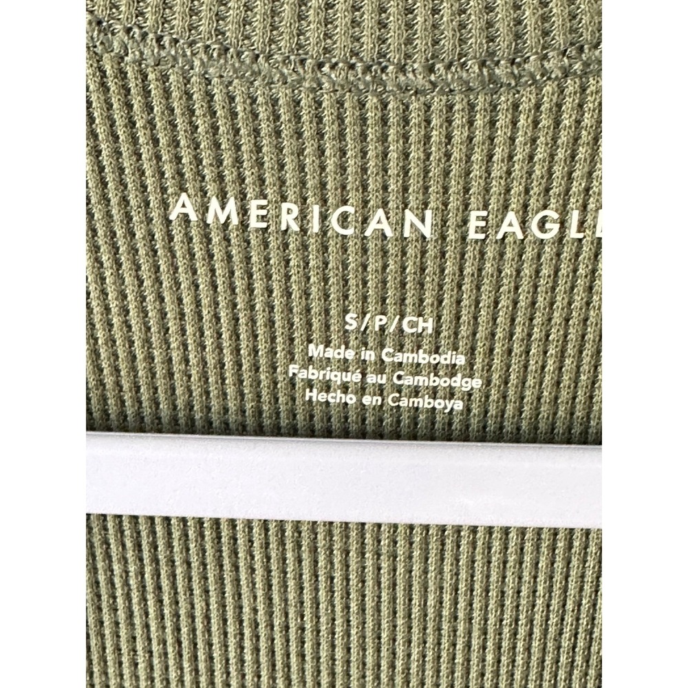American Eagle Womens Bodysuit Set 2 Pack Beige Green Size Small Boho Clean Girl - Picture 5 of 9